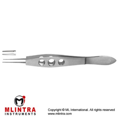 Jaffe Suture Tying Forcep Straight - Very Delicate Smooth Jaws Stainless Steel, 10.5 cm - 4" Jaws Length 6 mm